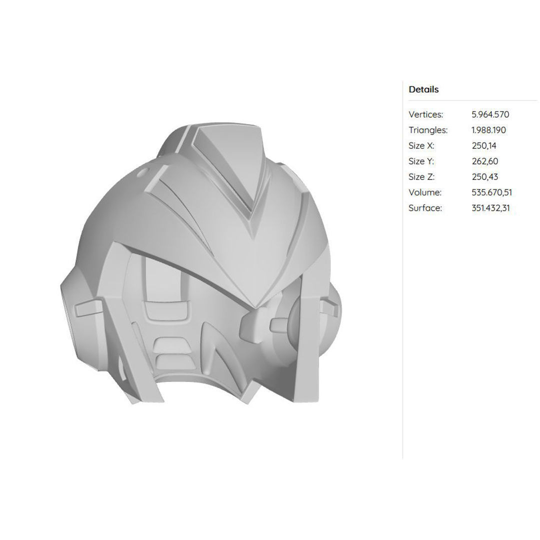 Megaman X Helmet STL 3D Print Files 3D print model_6
