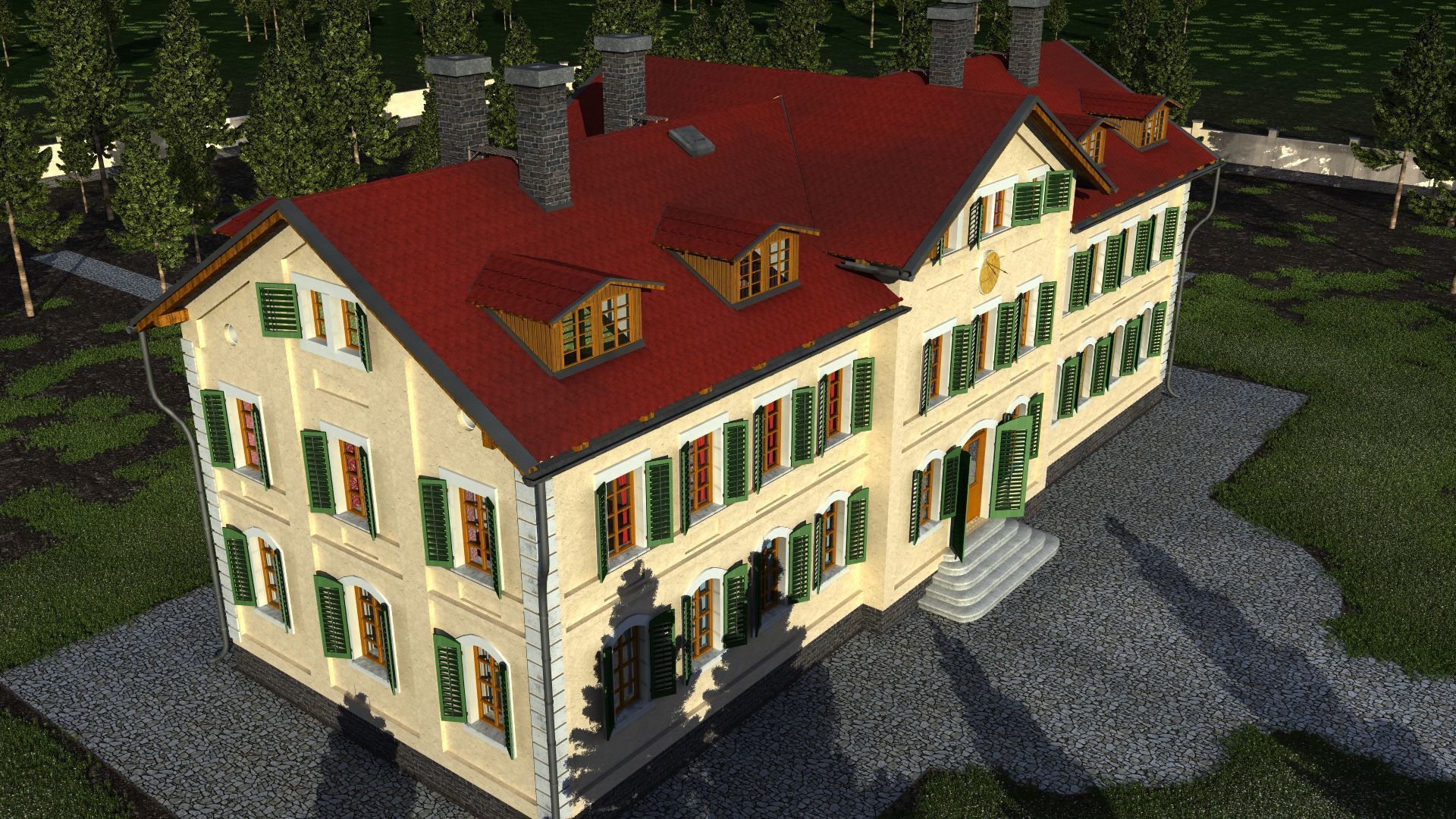 Mansion house 3D model_30