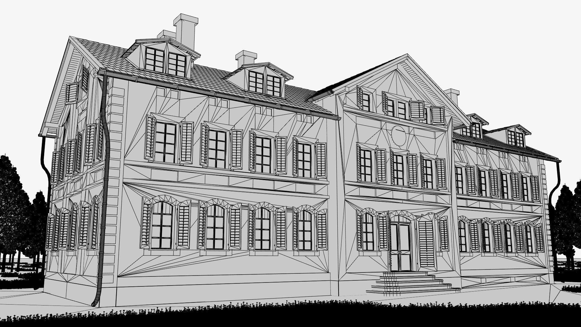 Mansion house 3D model_33