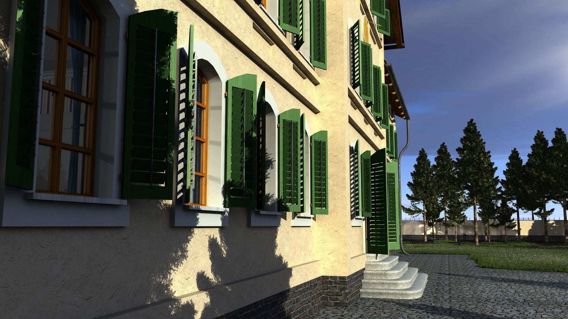 Mansion house 3D model_4