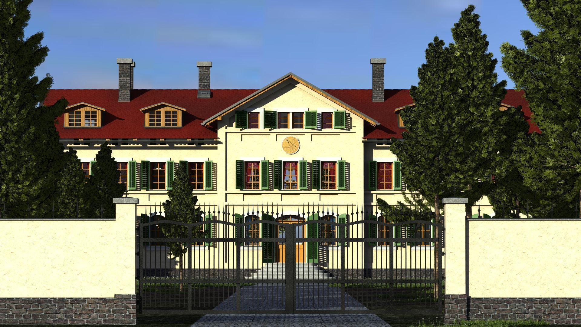 Mansion house 3D model_5
