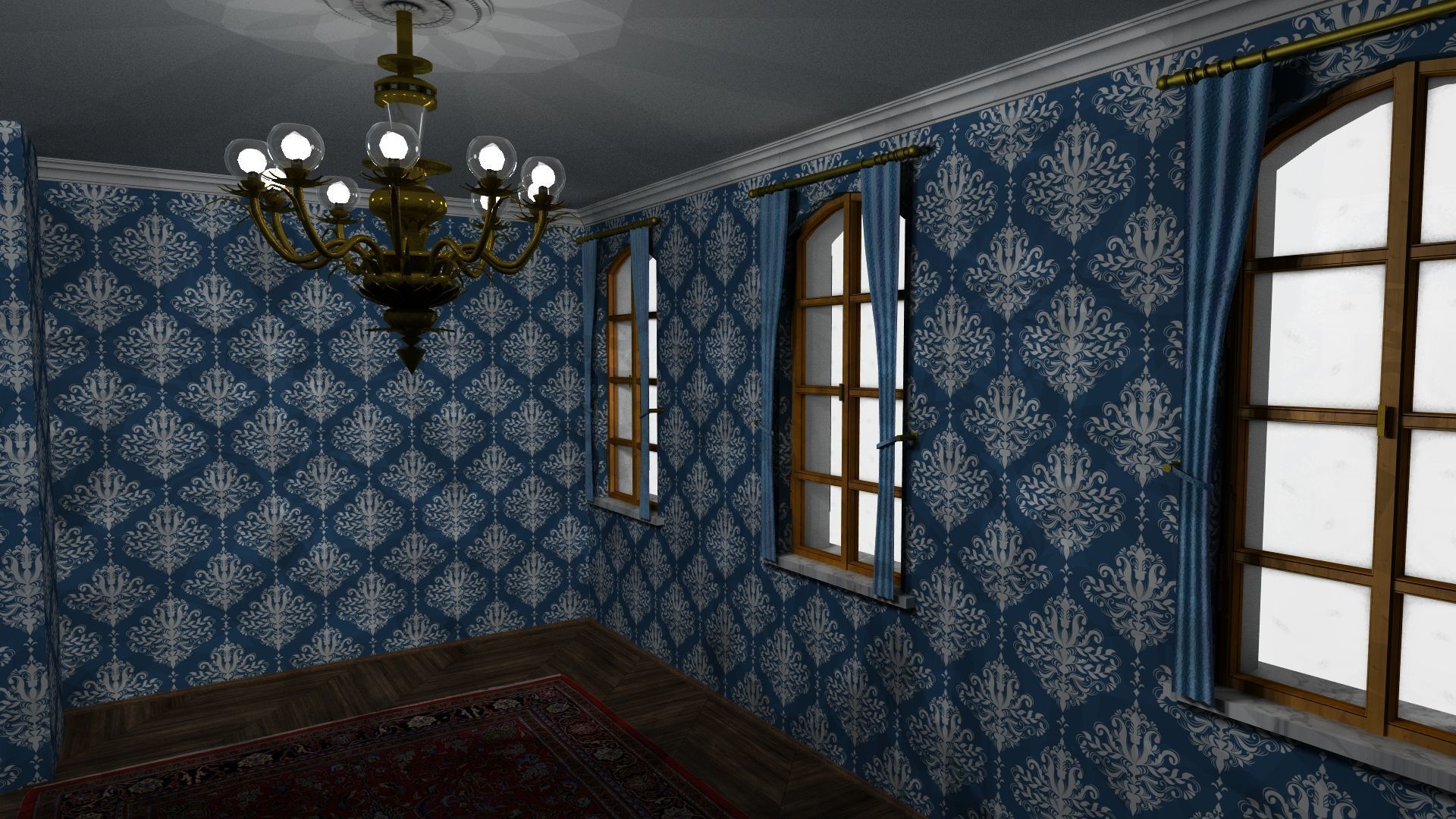 Mansion house 3D model_9