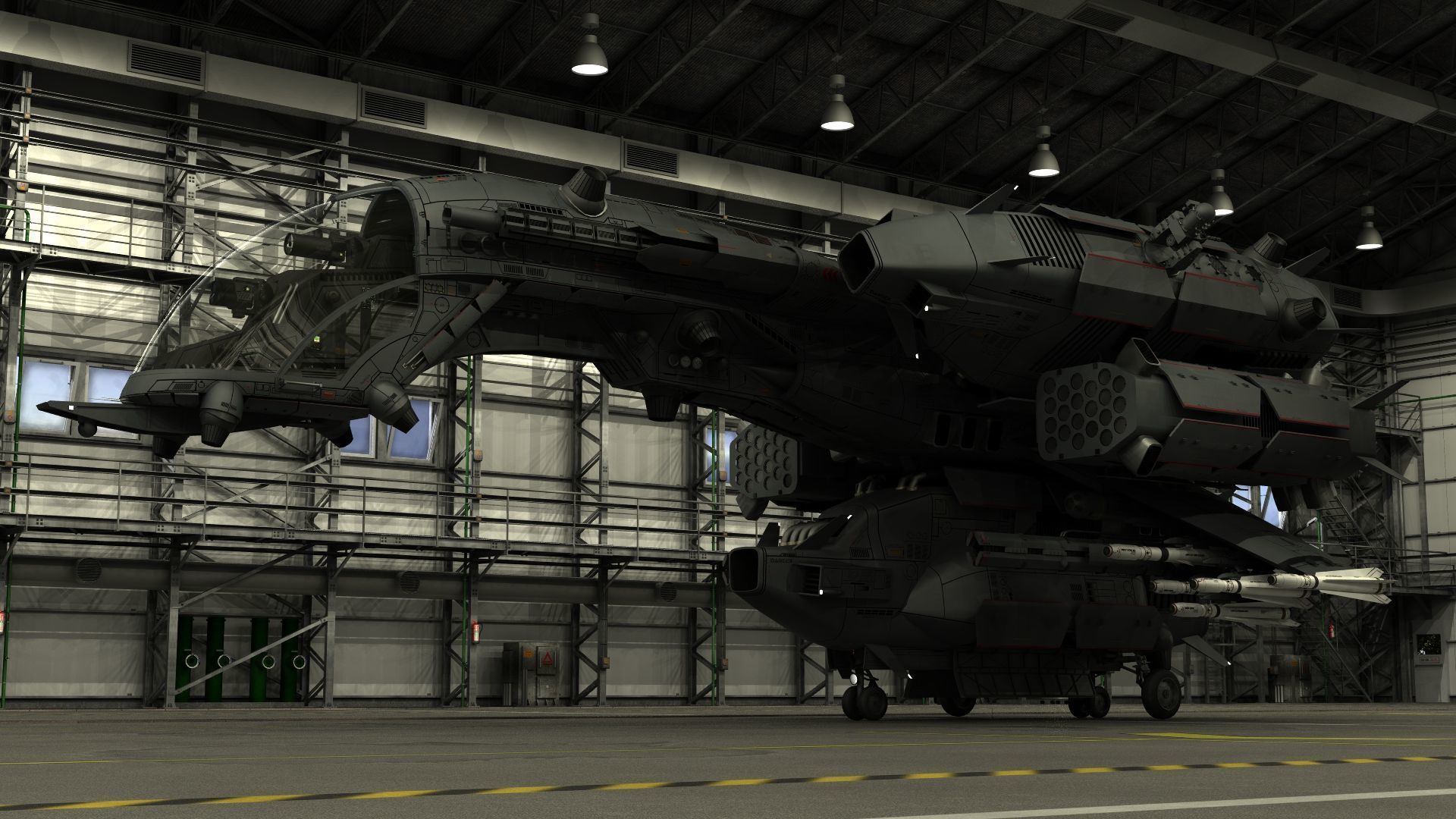 Dragonfly Robotic Fighter Drone 3D model_9