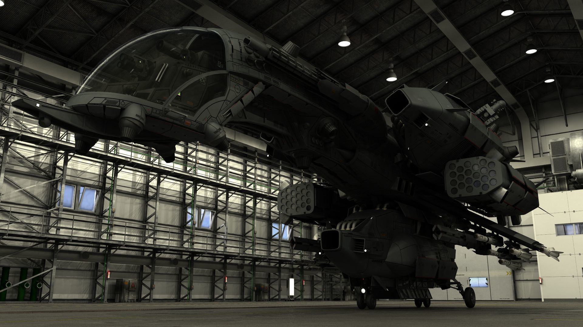 Dragonfly Robotic Fighter Drone 3D model_29