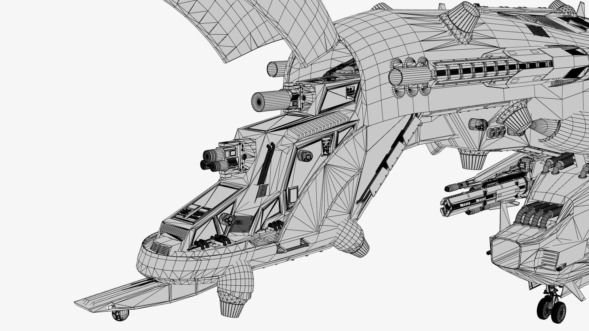 Dragonfly Robotic Fighter Drone 3D model_31