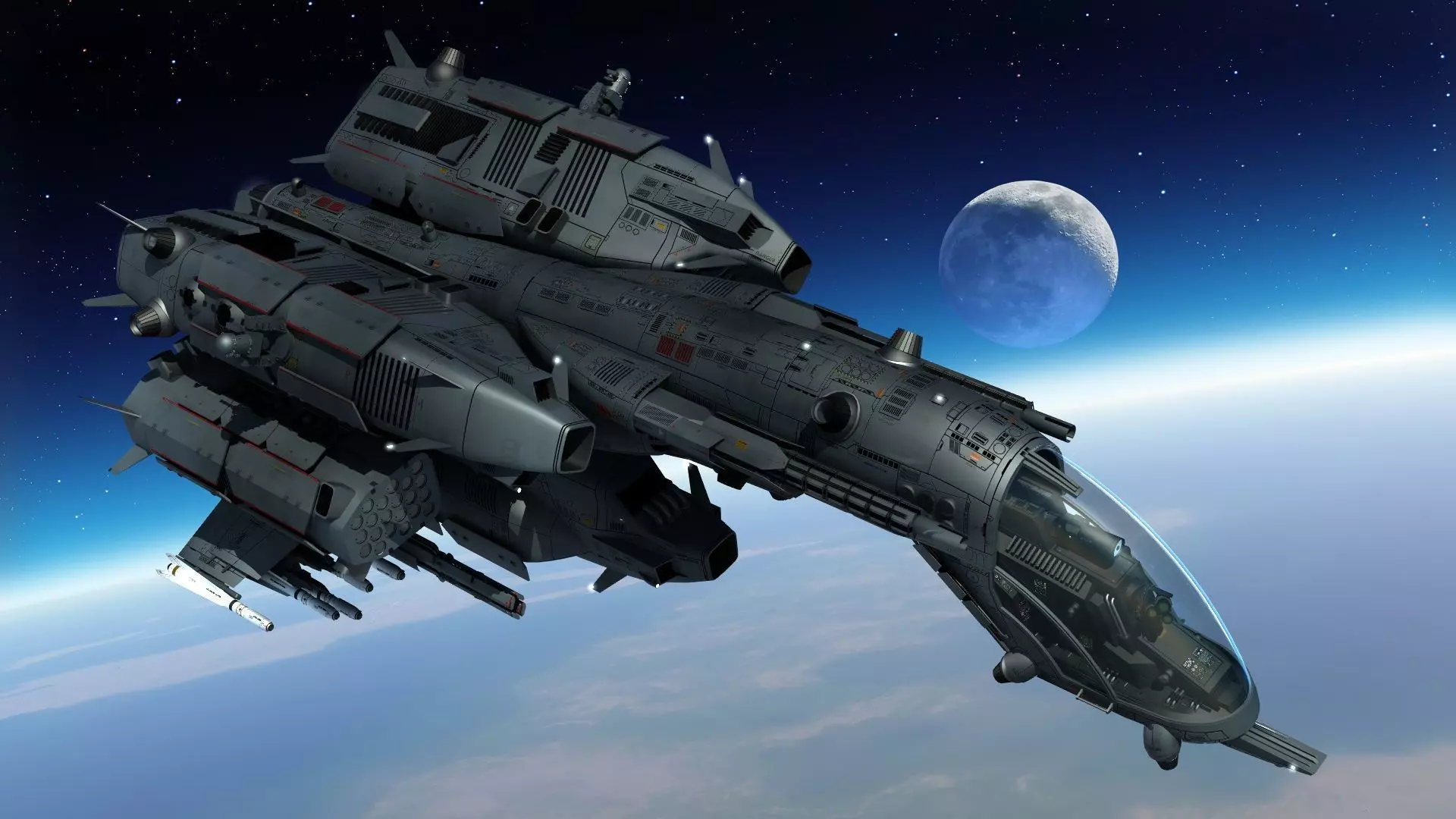 Dragonfly Robotic Fighter Drone 3D model_0