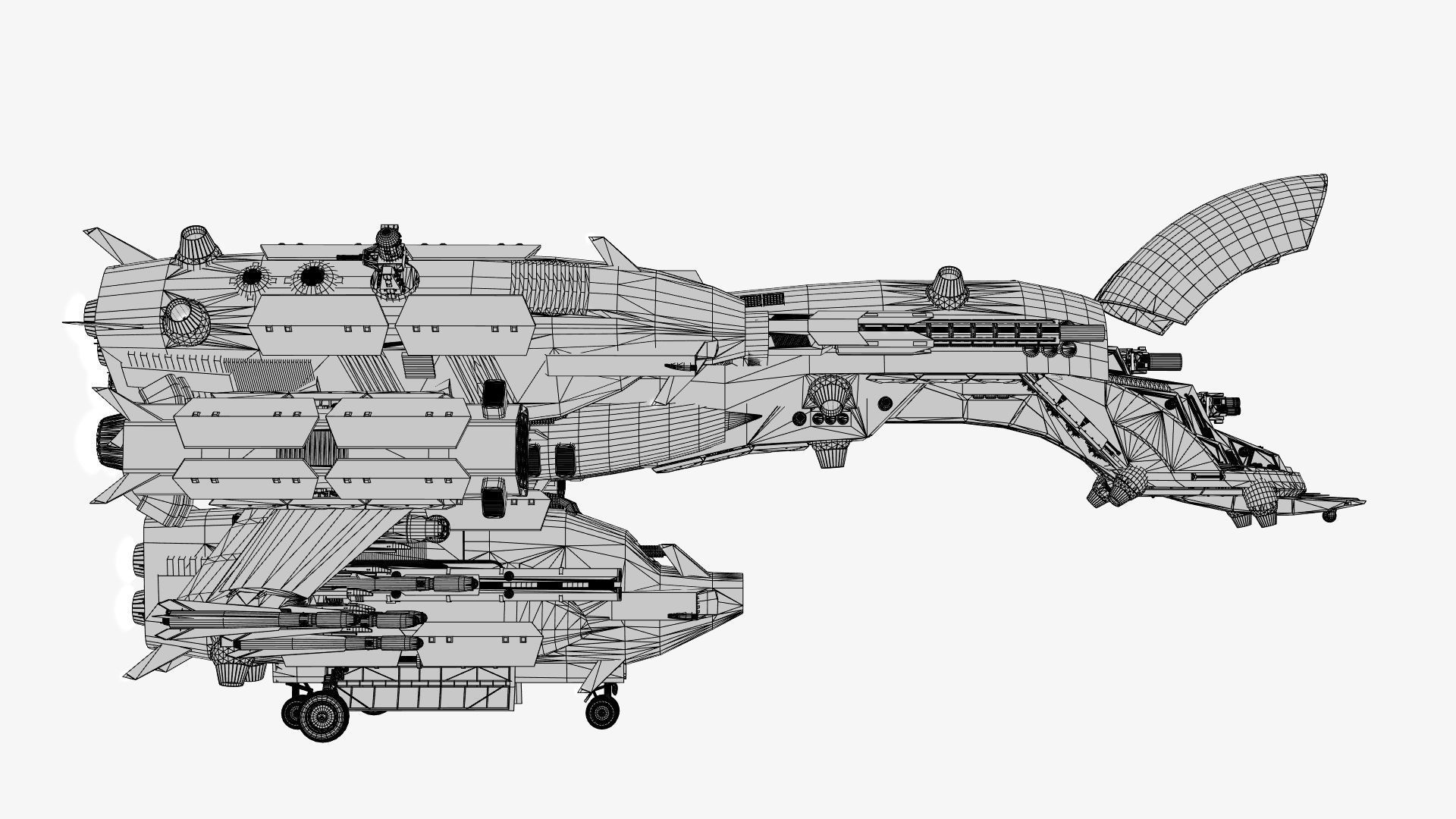 Dragonfly Robotic Fighter Drone 3D model_34