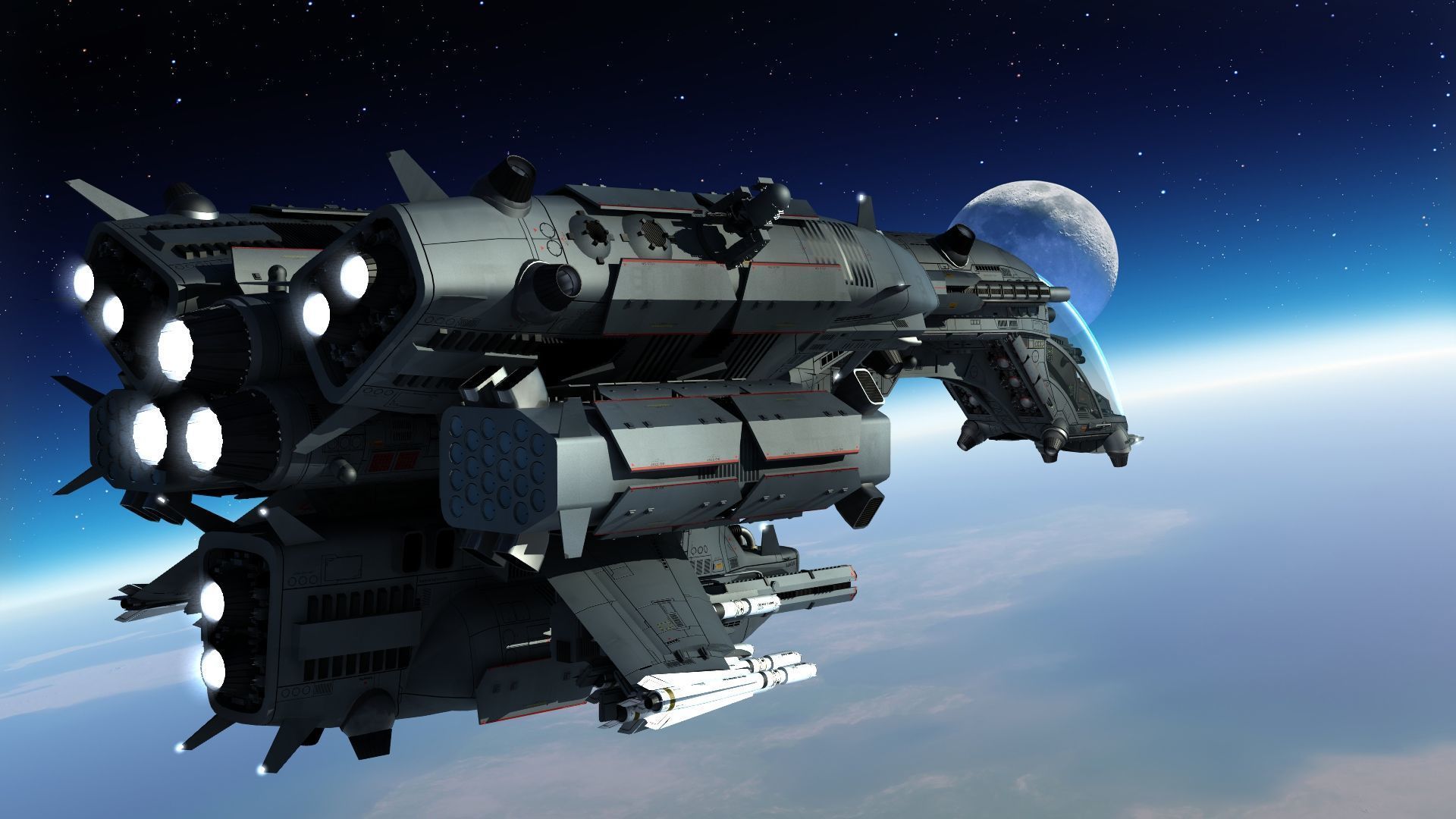 Dragonfly Robotic Fighter Drone 3D model_19