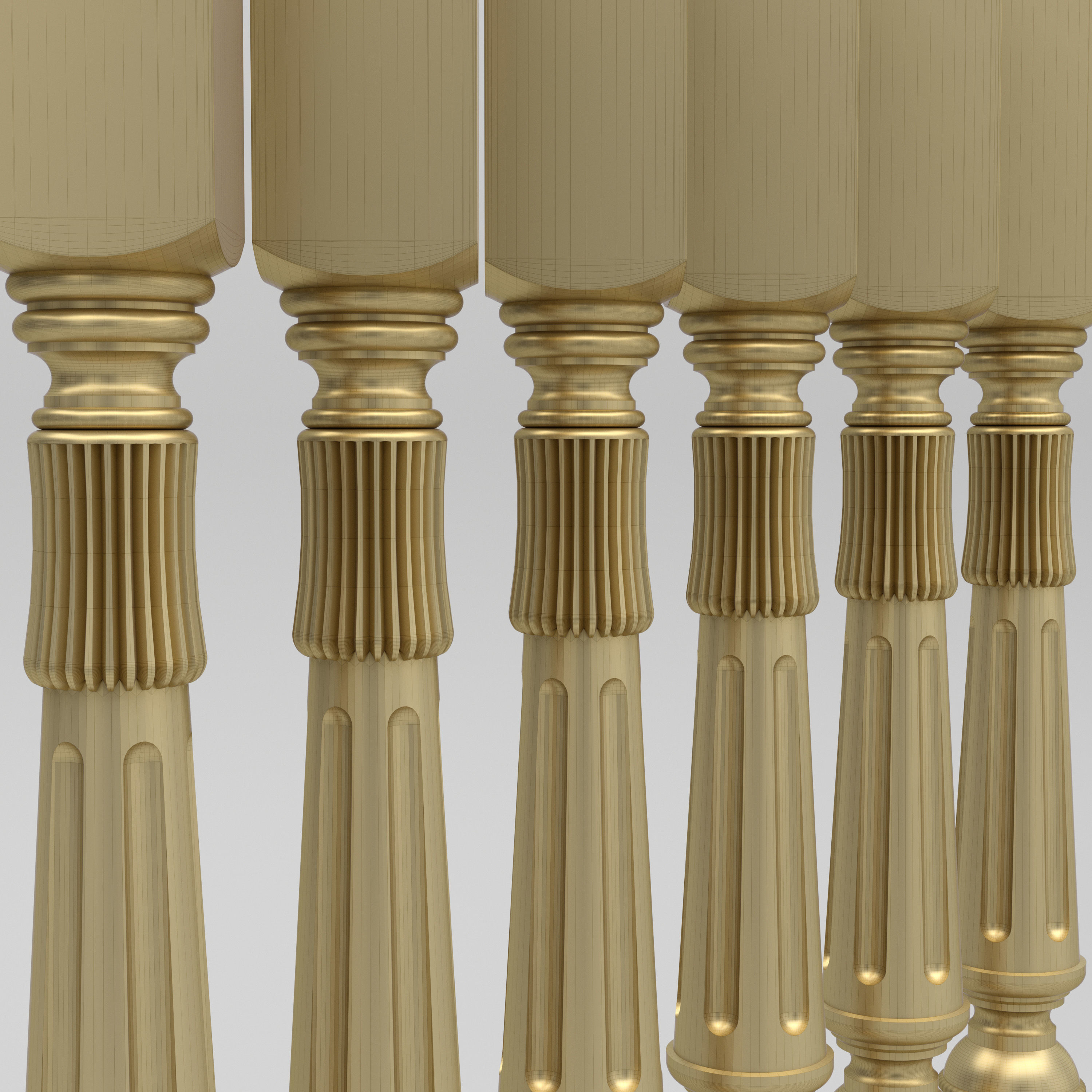 Carved Baluster 3D model_10