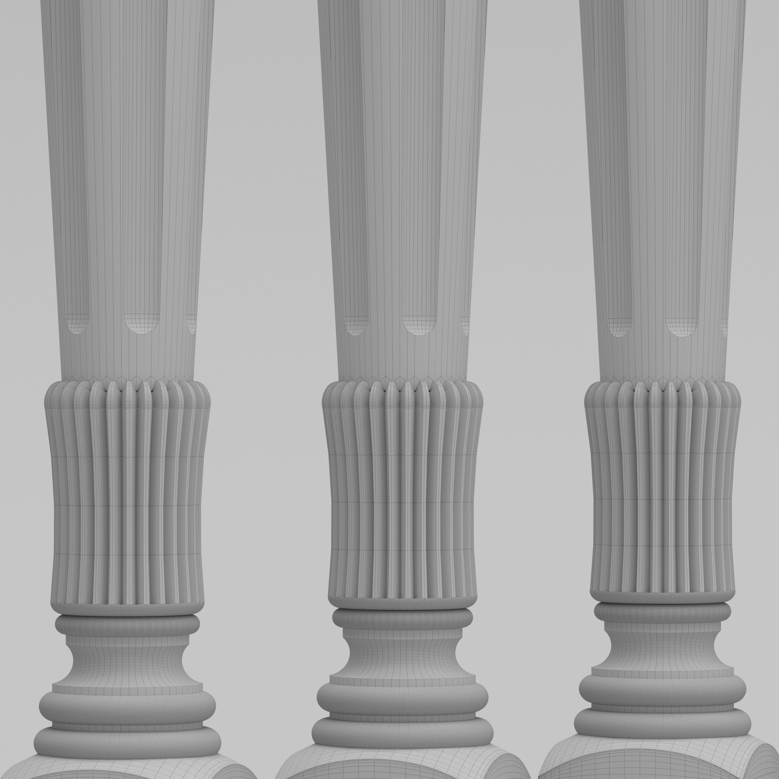Carved Baluster 3D model_6