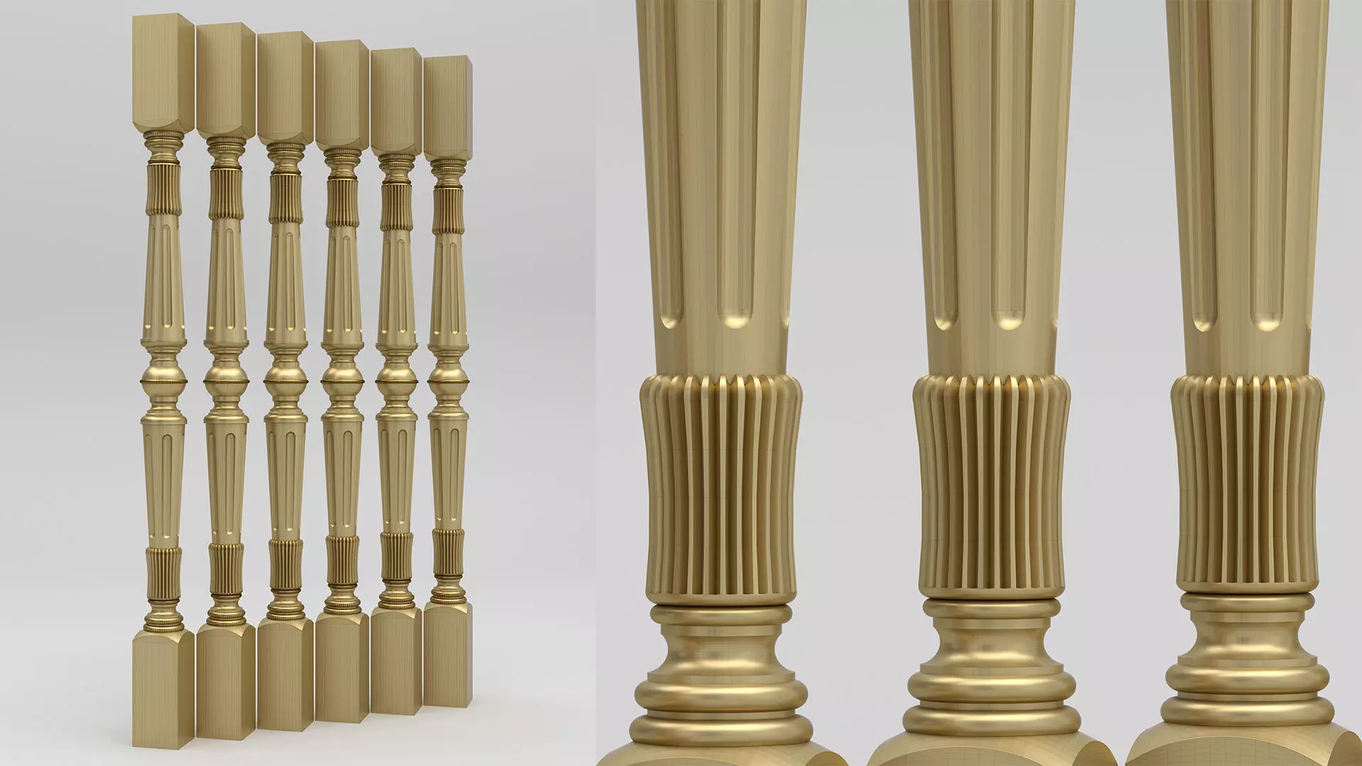 Carved Baluster 3D model_0