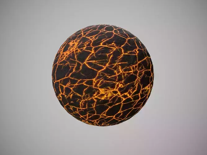 Stylized lava pbr textures