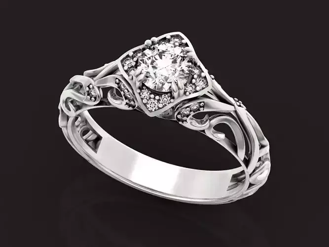 Vintage filigree engagement rings 1347