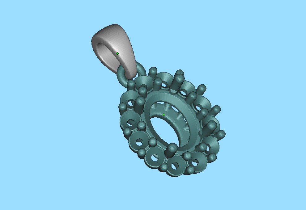 Princess Diana 8x6 Oval Sapphire Necklace Pendant 3D model 3D print model_11