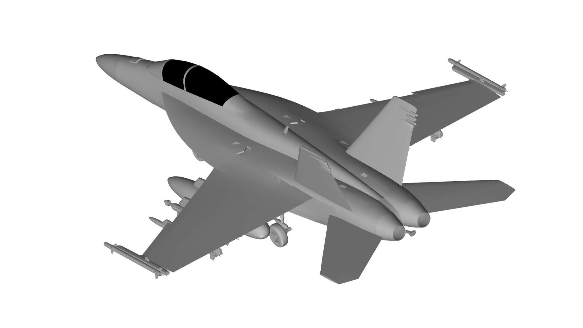 Boeing FA-18 Super Hornet 3D model_3