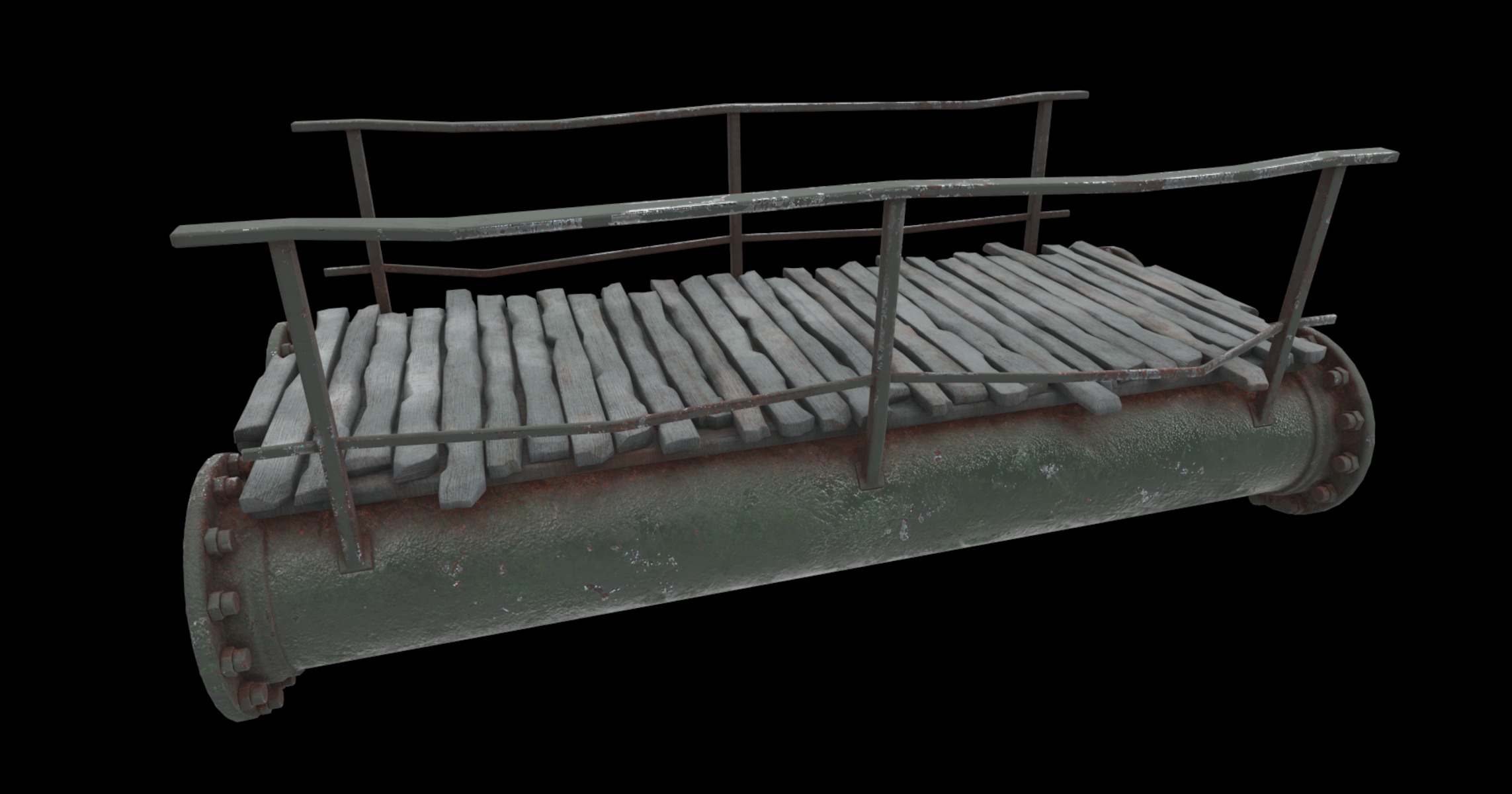 pipe raft  3D model_3