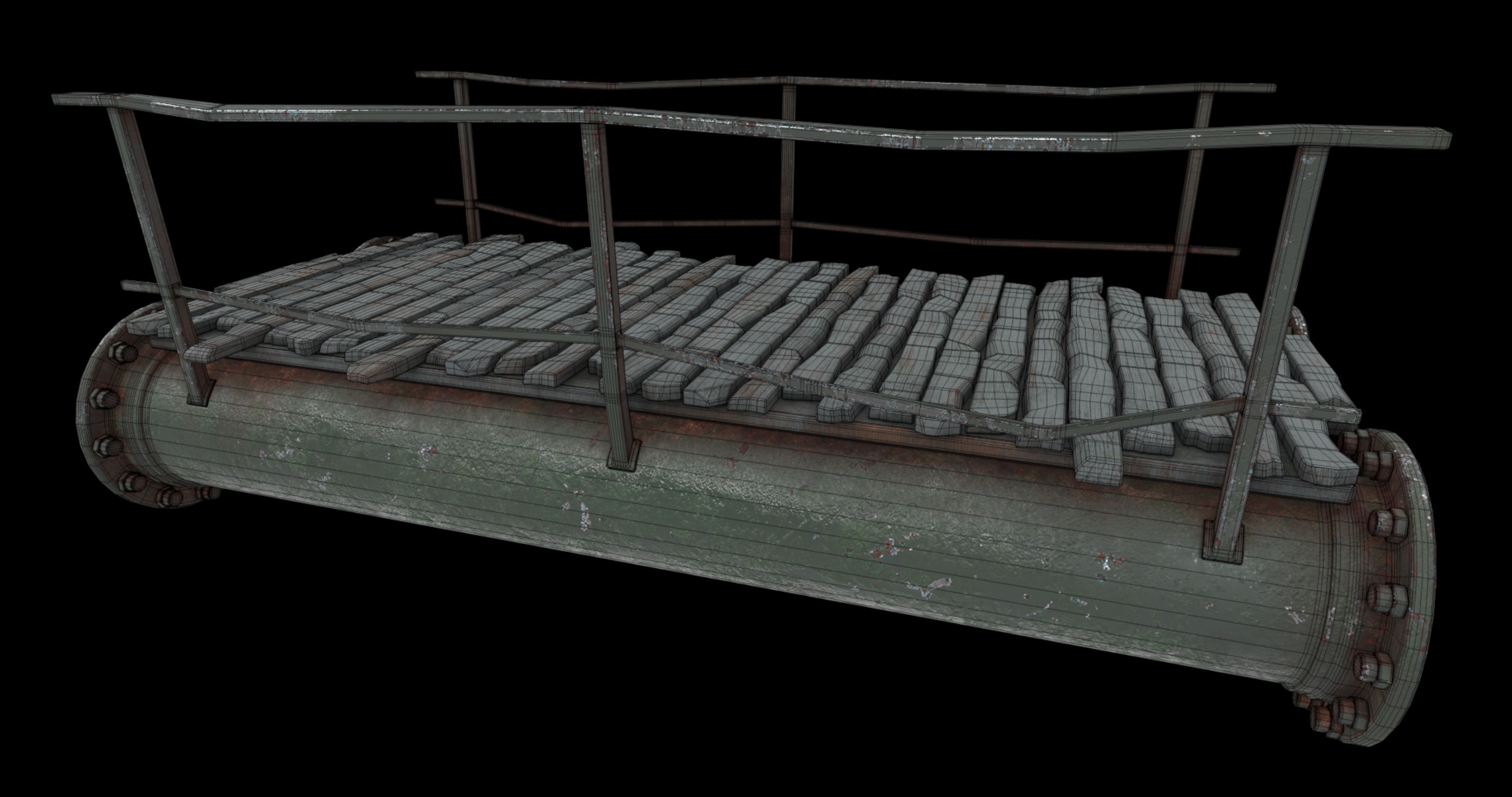 pipe raft  3D model_5