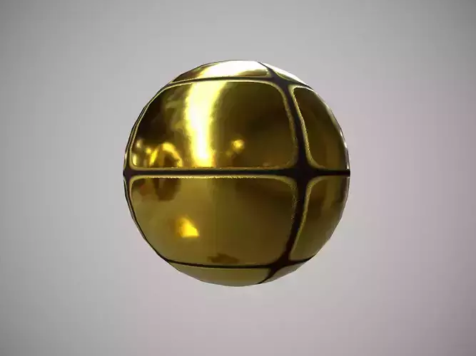 Golden tiled pbr material Texture