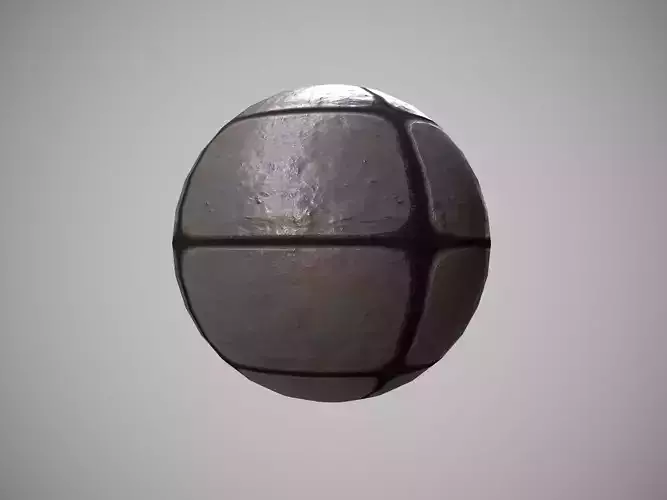 Iron tiled pbr material