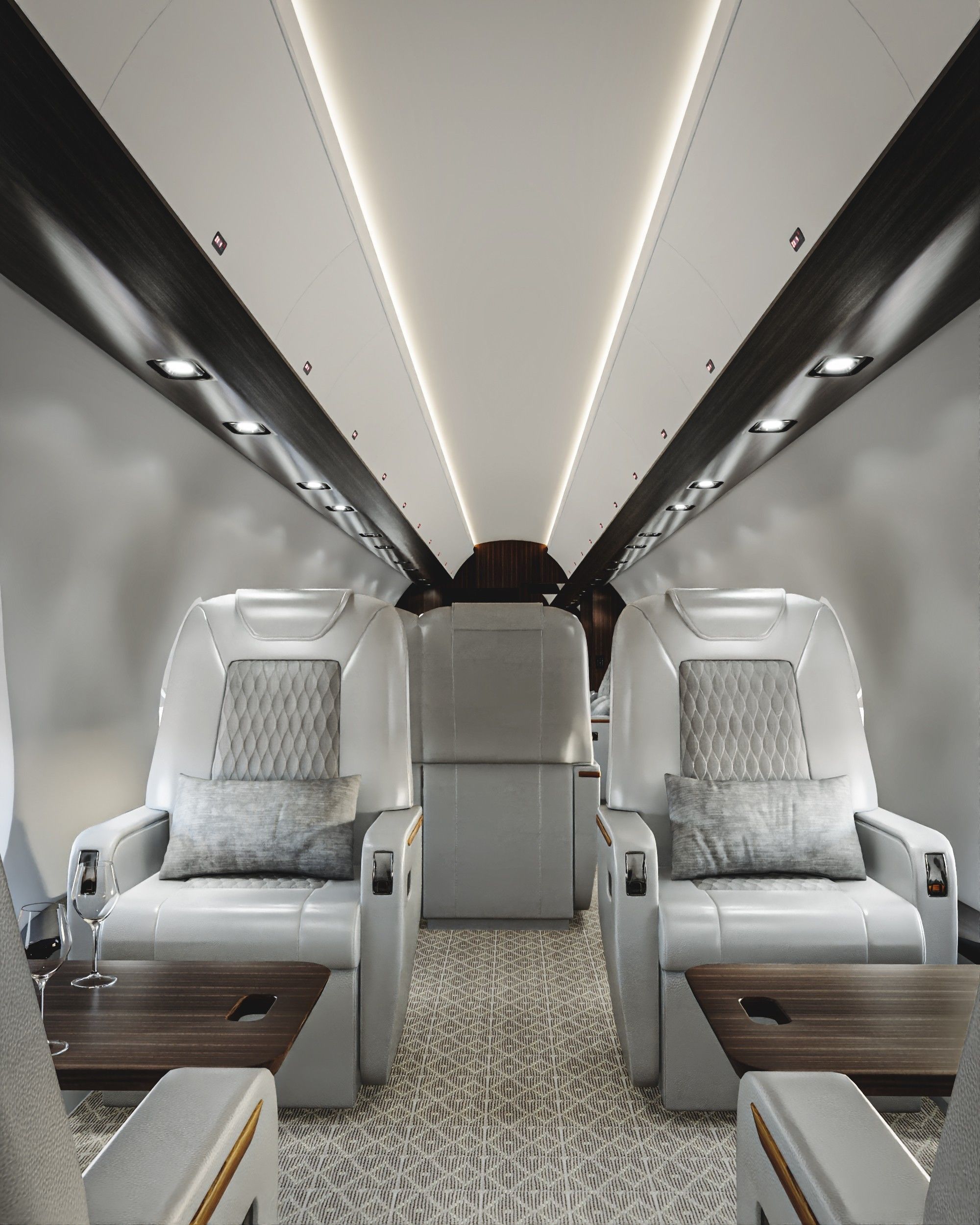 Luxury Private Jet Interior 3D model_26