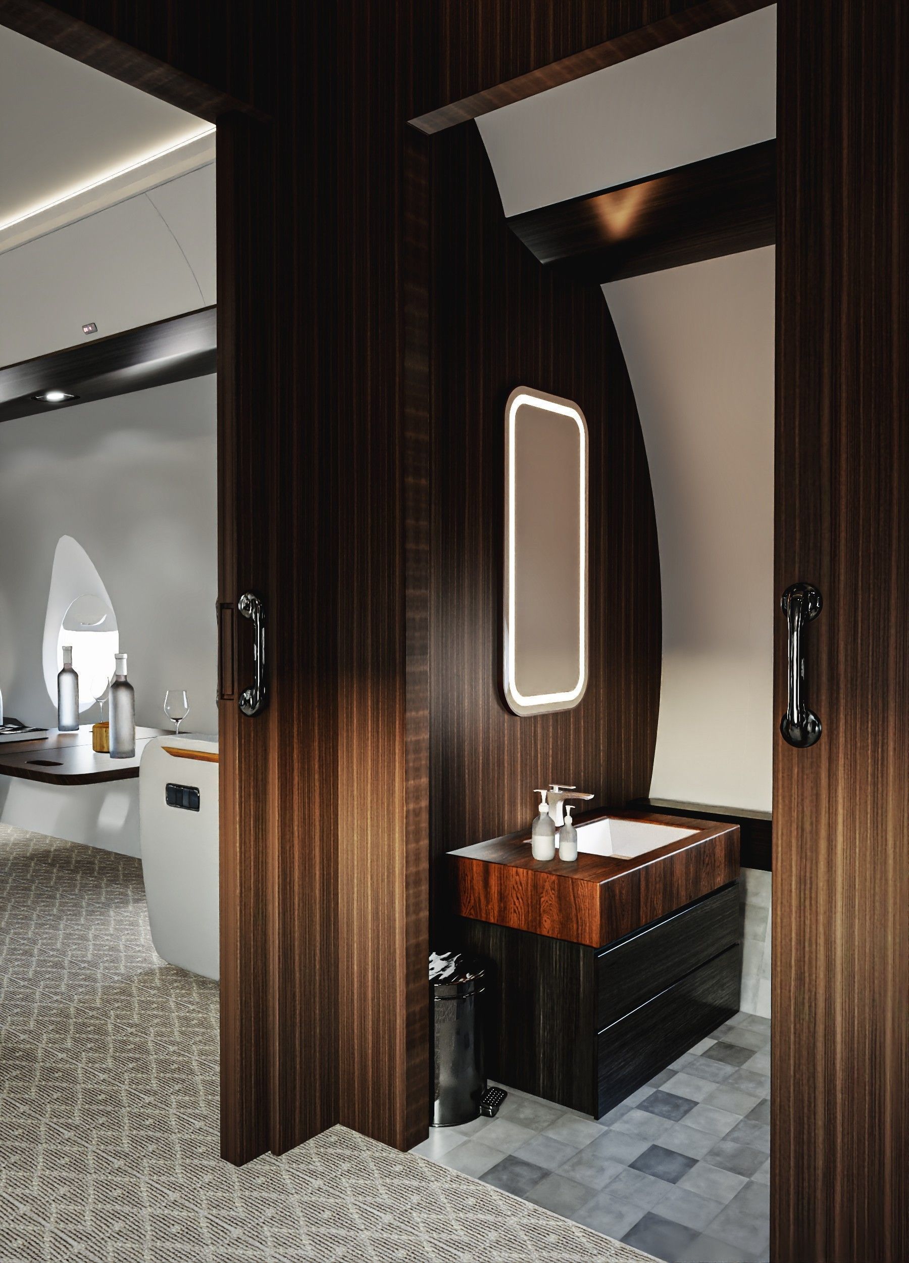 Luxury Private Jet Interior 3D model_16