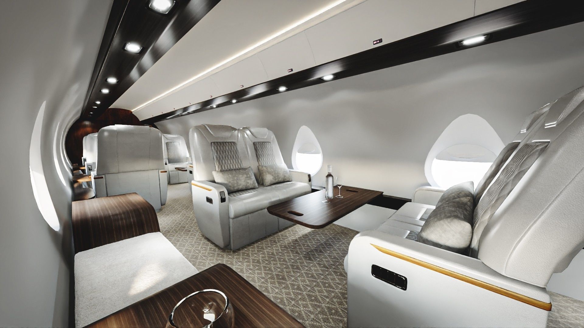 Luxury Private Jet Interior 3D model_20