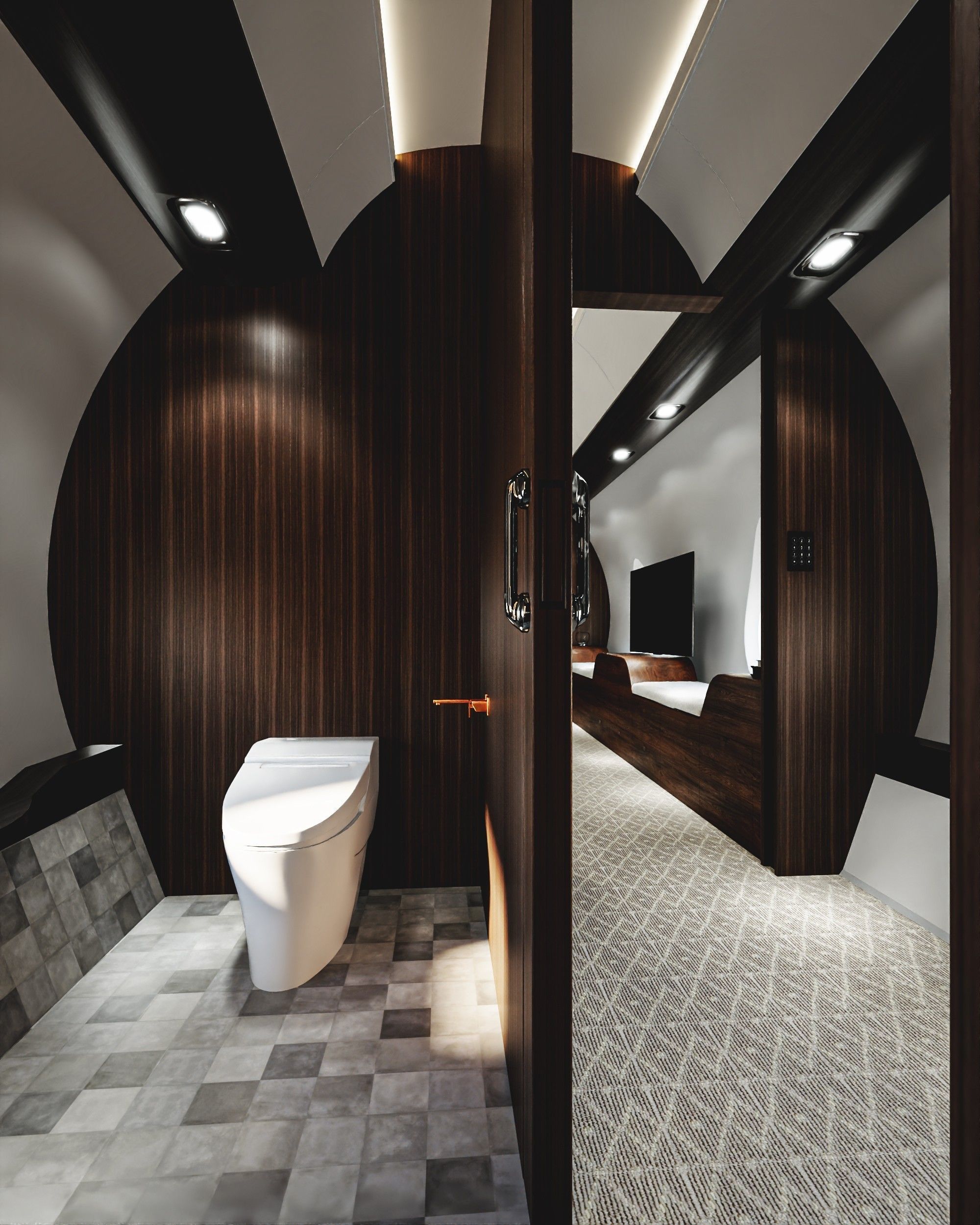 Luxury Private Jet Interior 3D model_27