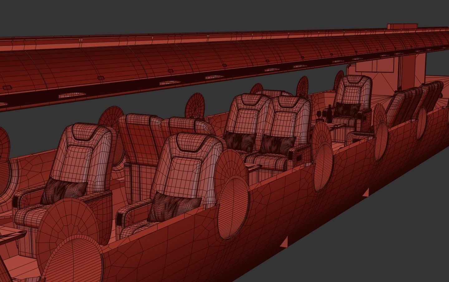 Luxury Private Jet Interior 3D model_37