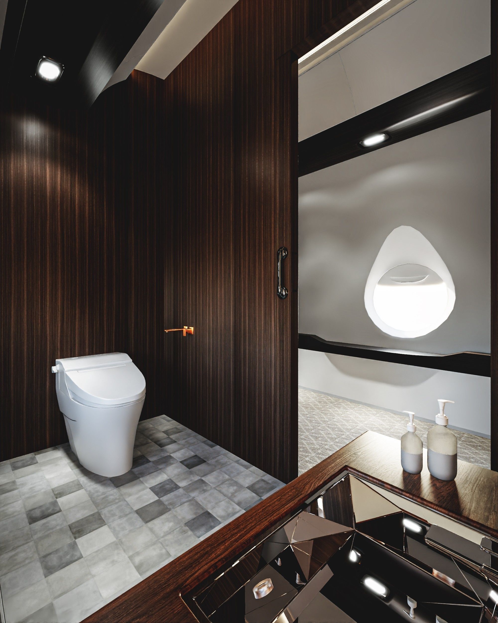 Luxury Private Jet Interior 3D model_25