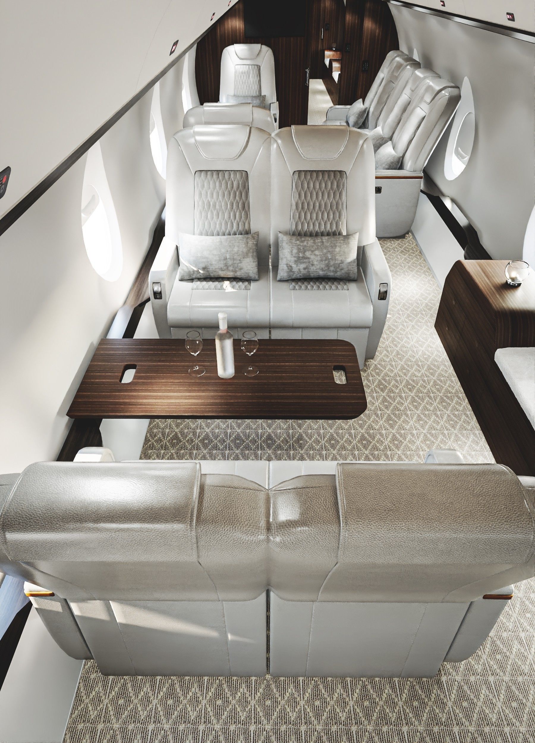 Luxury Private Jet Interior 3D model_11