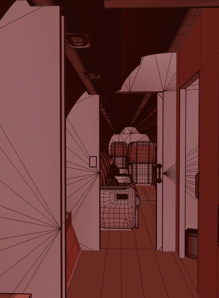 Luxury Private Jet Interior 3D model_39