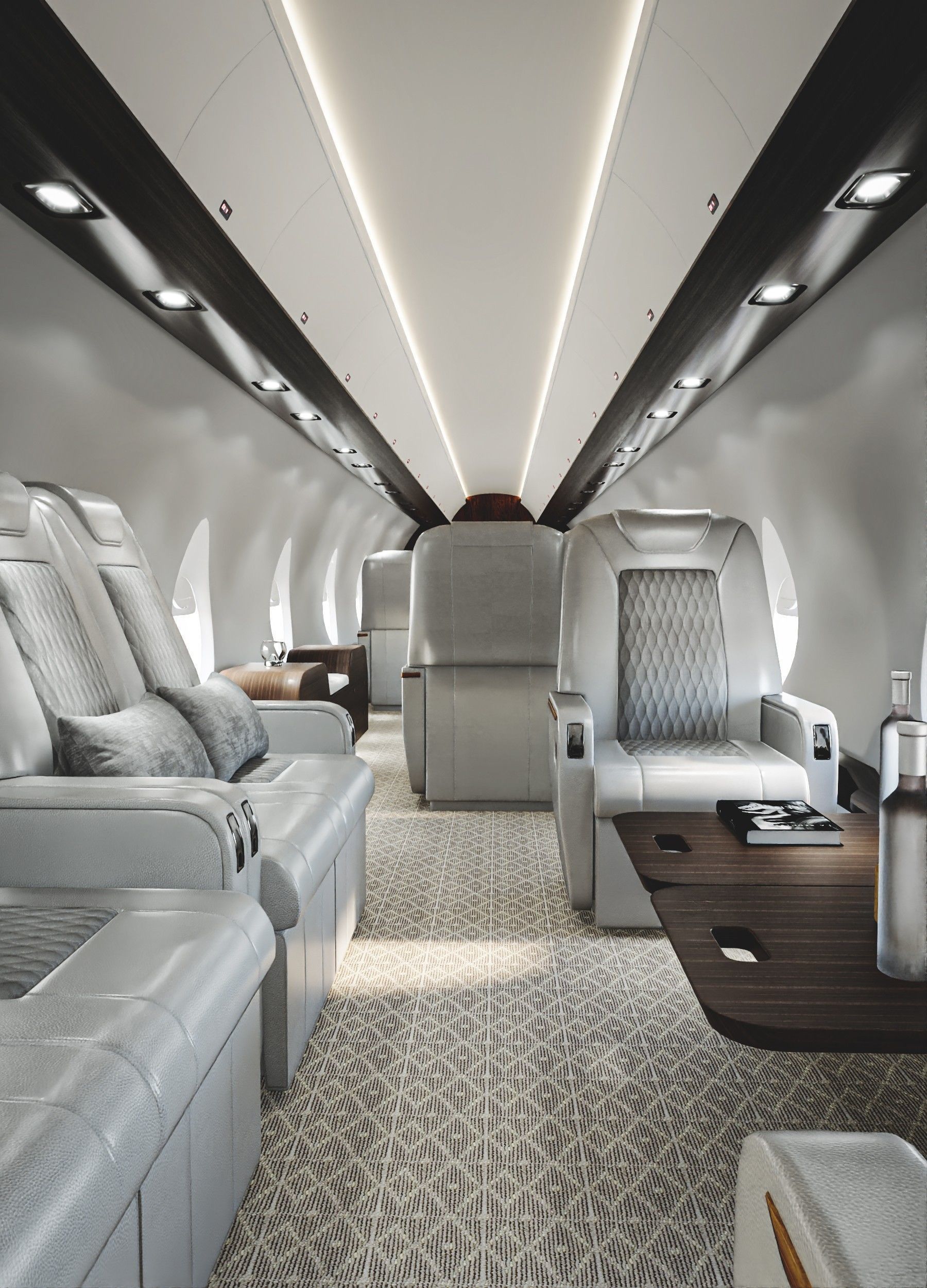 Luxury Private Jet Interior 3D model_1