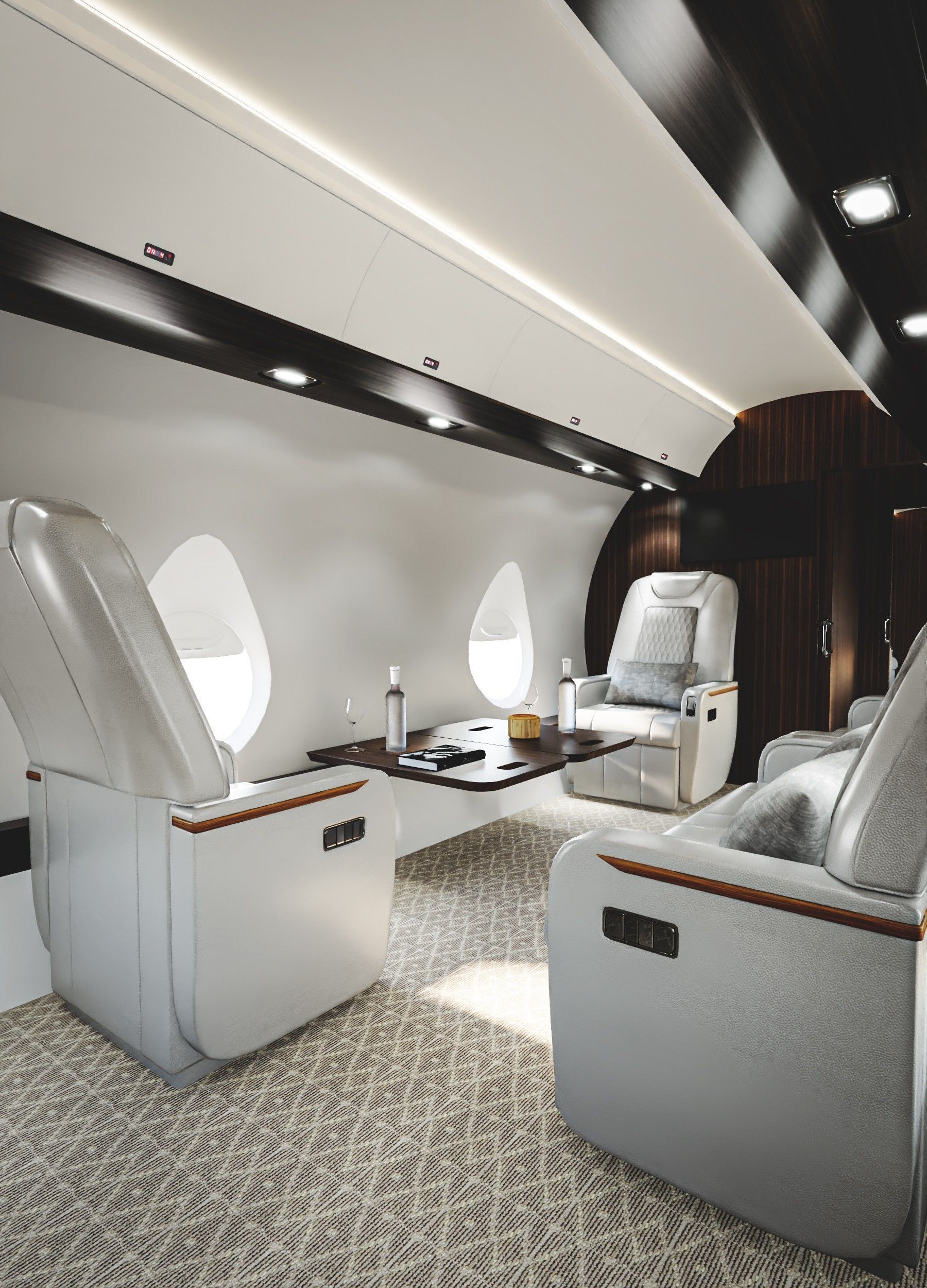 Luxury Private Jet Interior 3D model_2