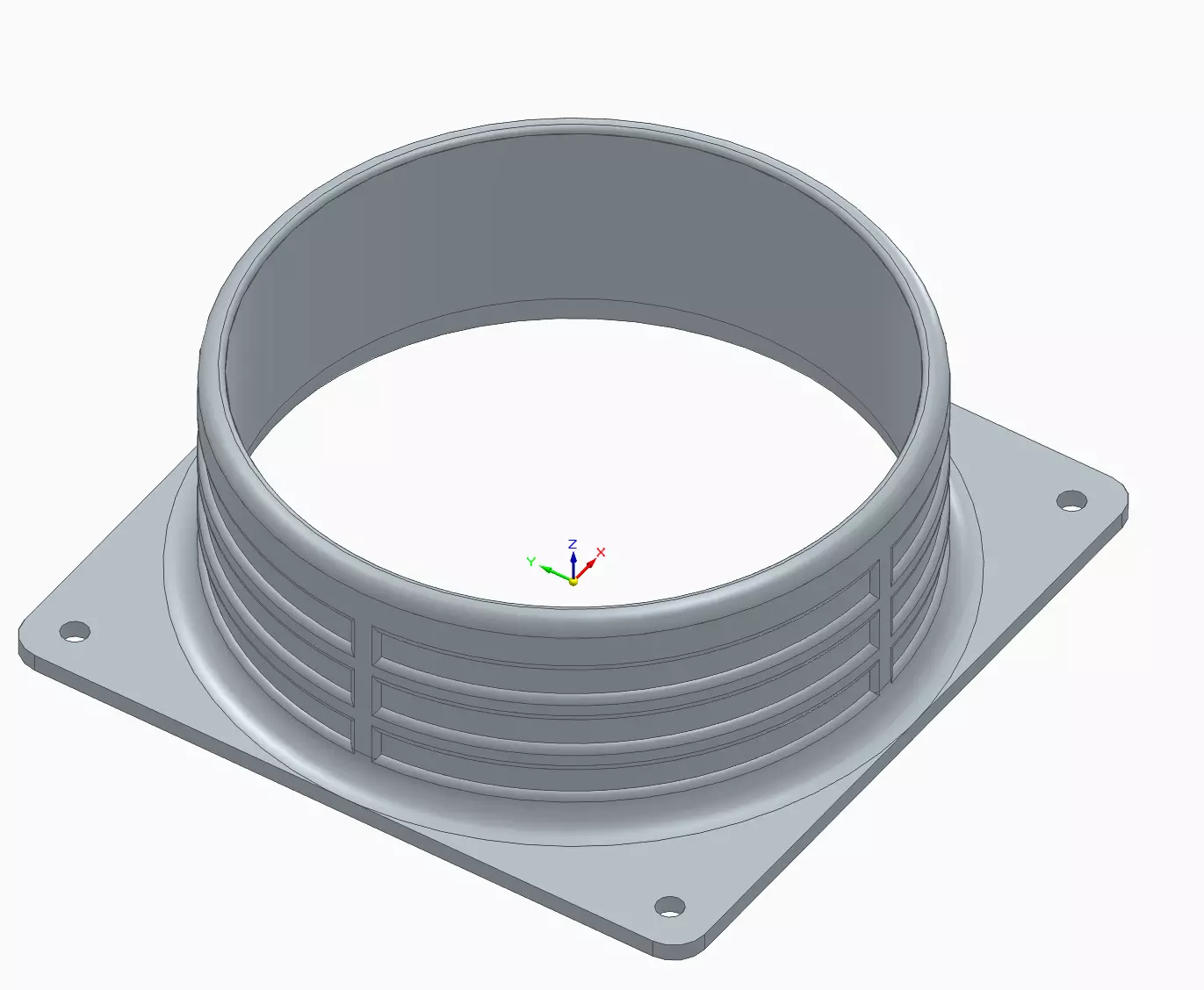  KG pipe fan adapter HT 3D print model_0