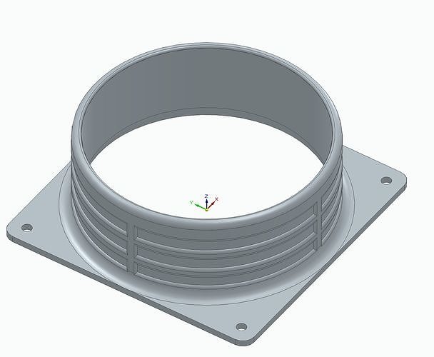  KG pipe fan adapter HT 3D print model