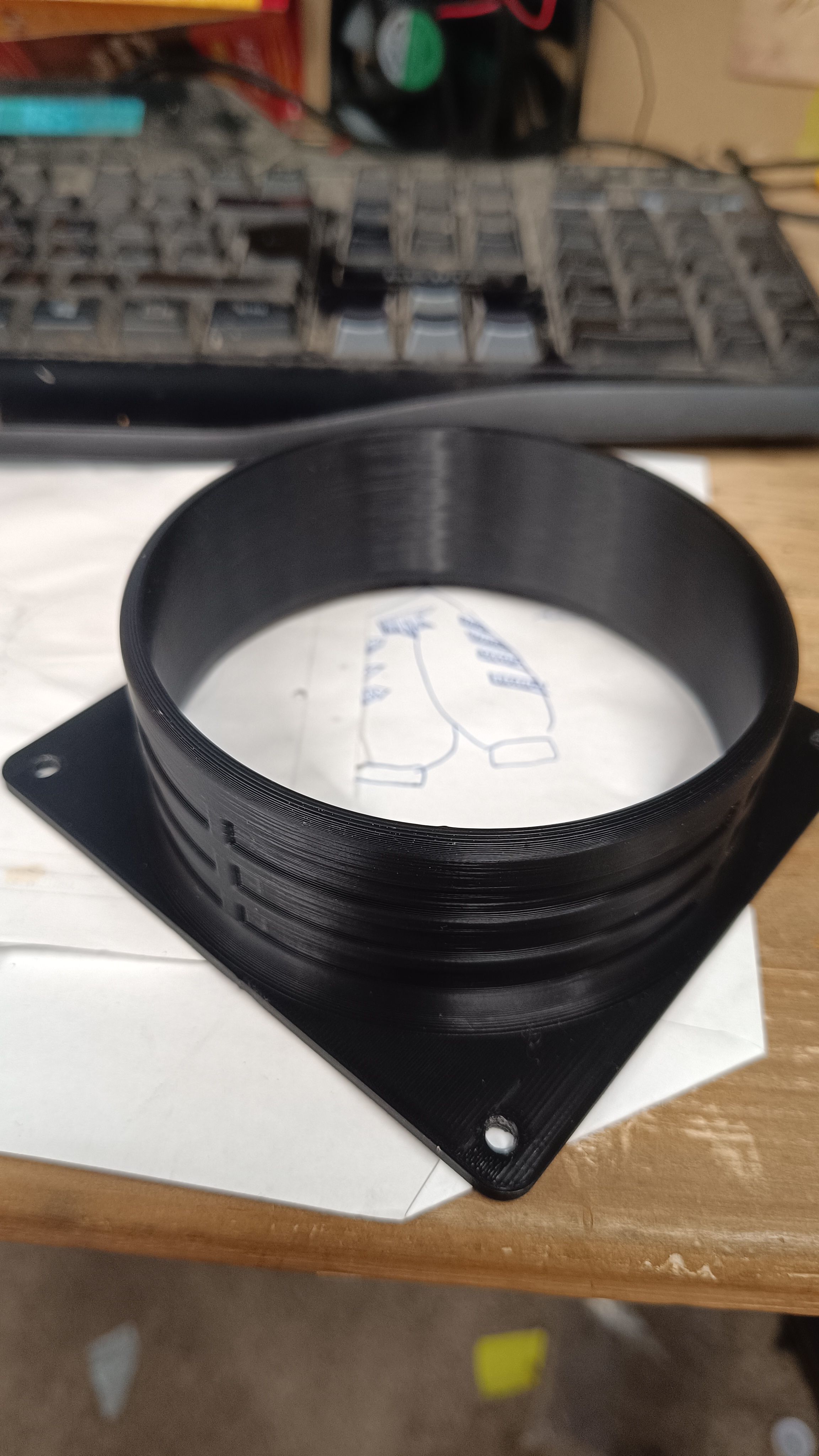  KG pipe fan adapter HT 3D print model_1