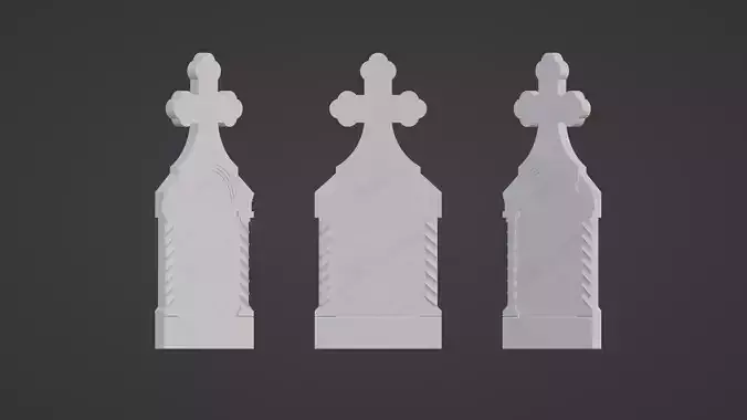 Cross with Columns 3D STL Model for CNC