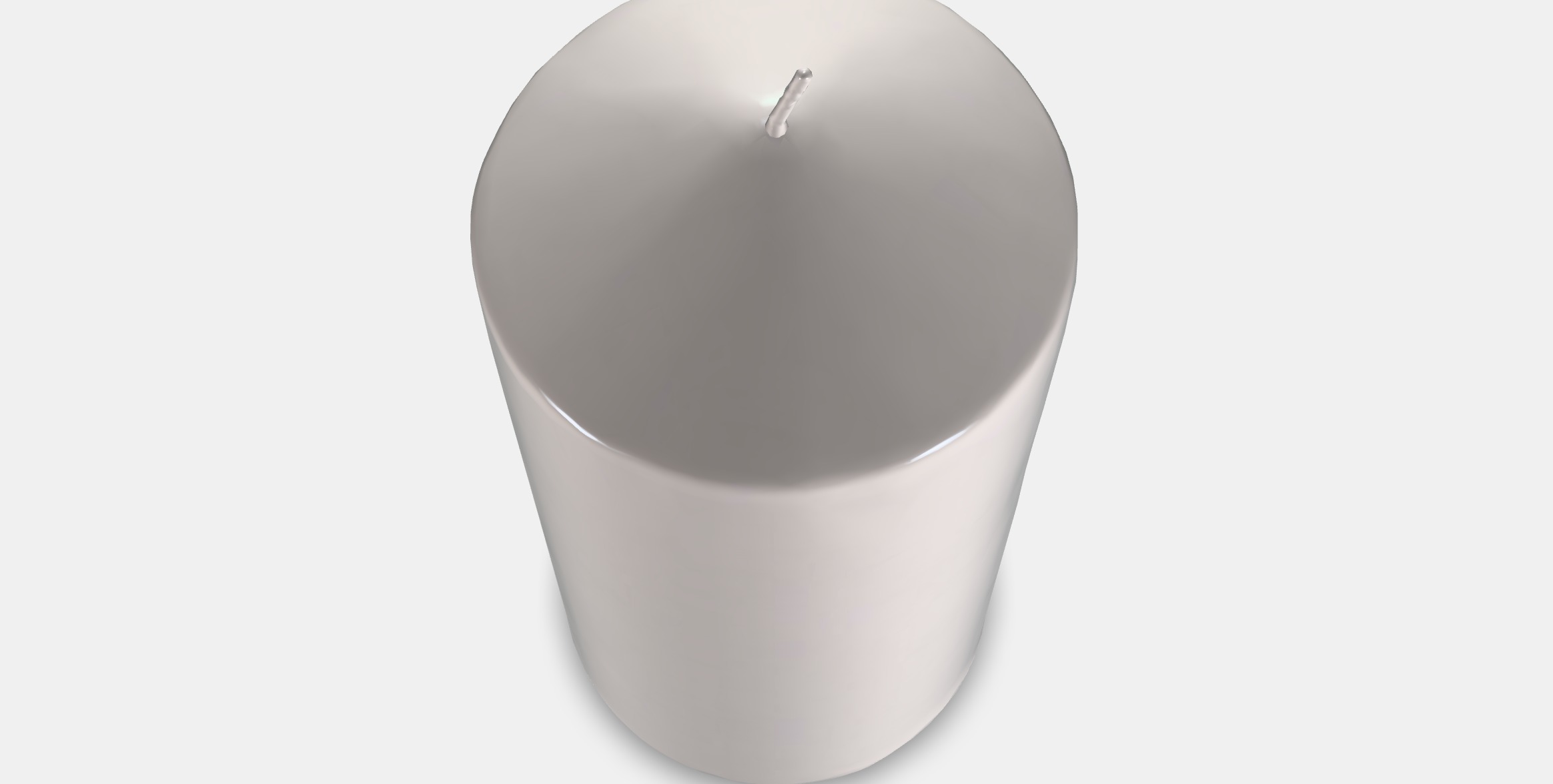 DAGLIGEN Unscented pillar candle Low-poly 3D model_4