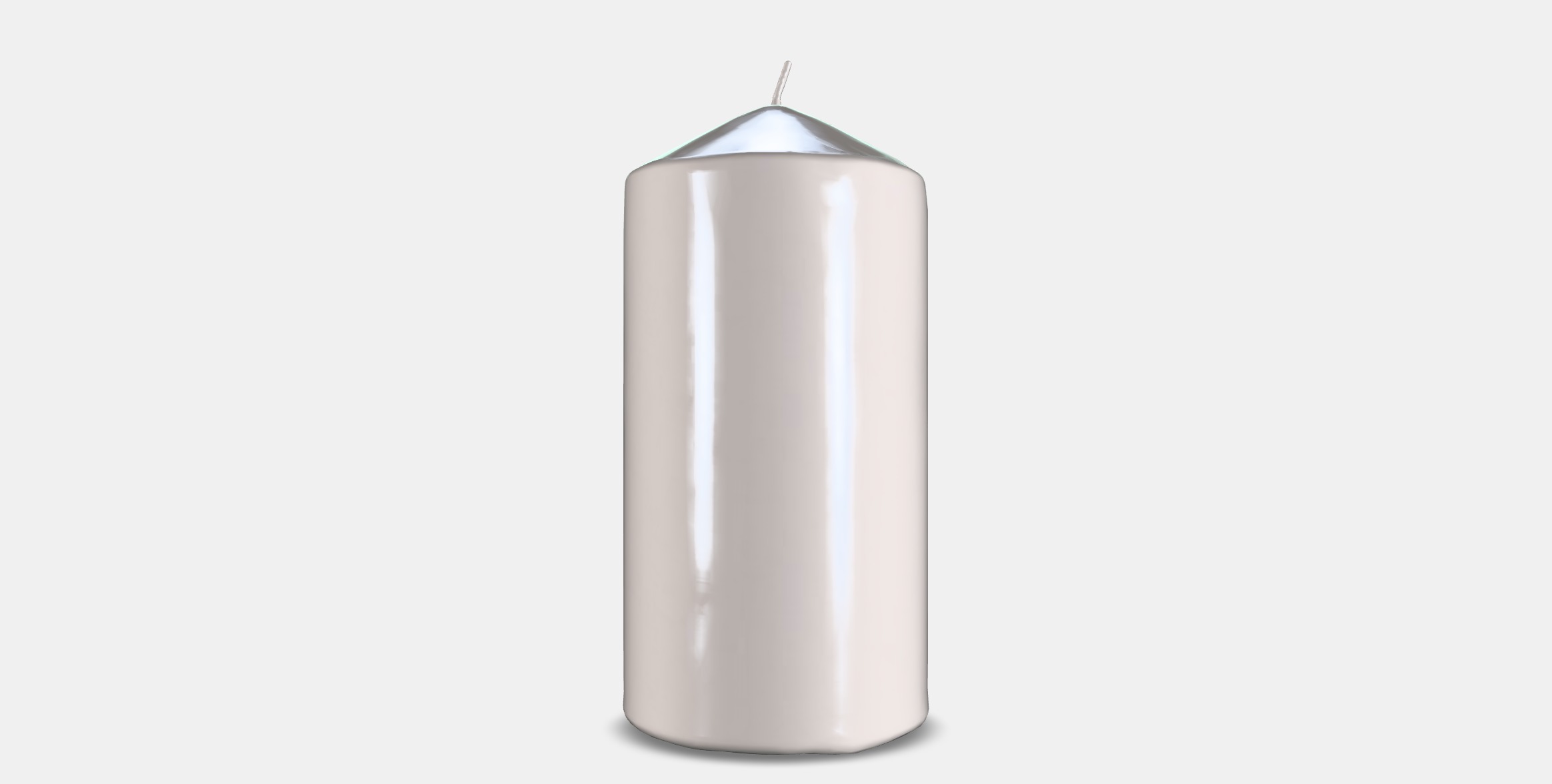 DAGLIGEN Unscented pillar candle Low-poly 3D model_14