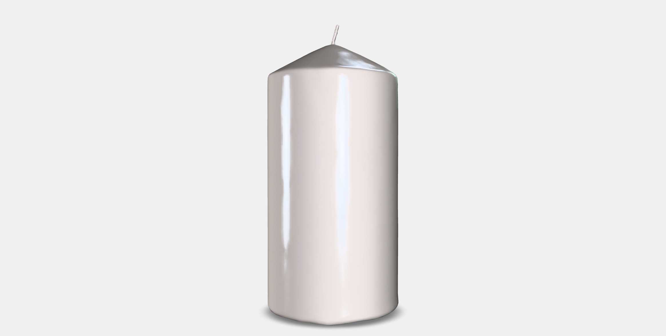 DAGLIGEN Unscented pillar candle Low-poly 3D model_5