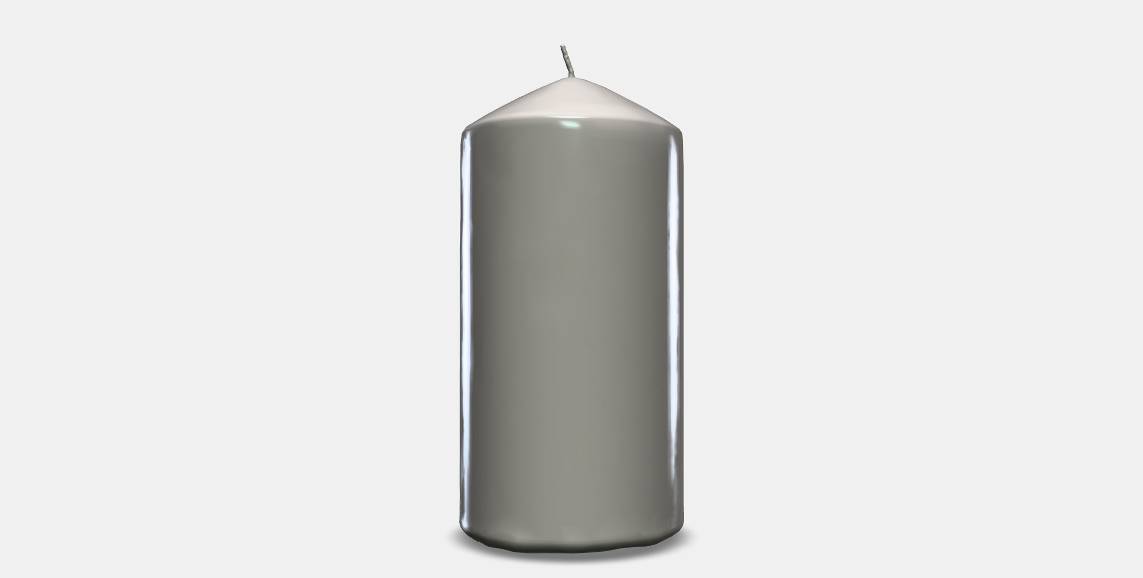 DAGLIGEN Unscented pillar candle Low-poly 3D model_10