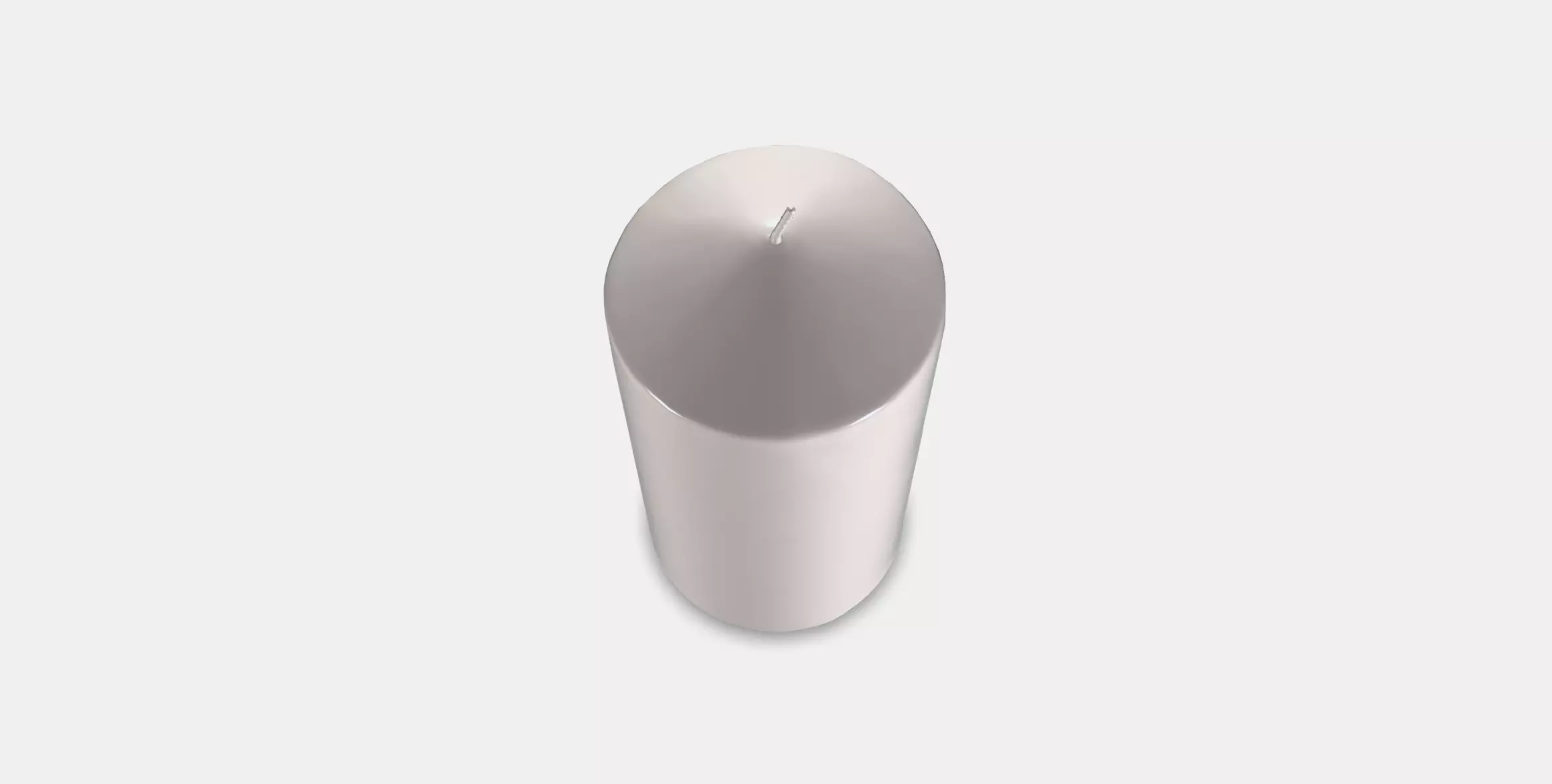 DAGLIGEN Unscented pillar candle Low-poly 3D model_0