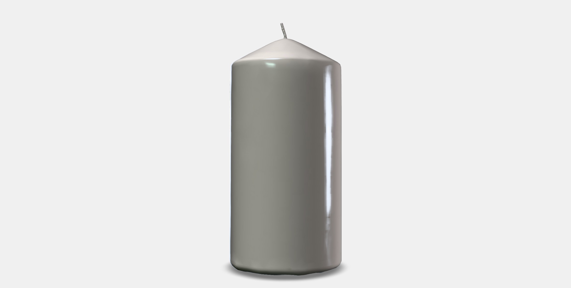 DAGLIGEN Unscented pillar candle Low-poly 3D model_12