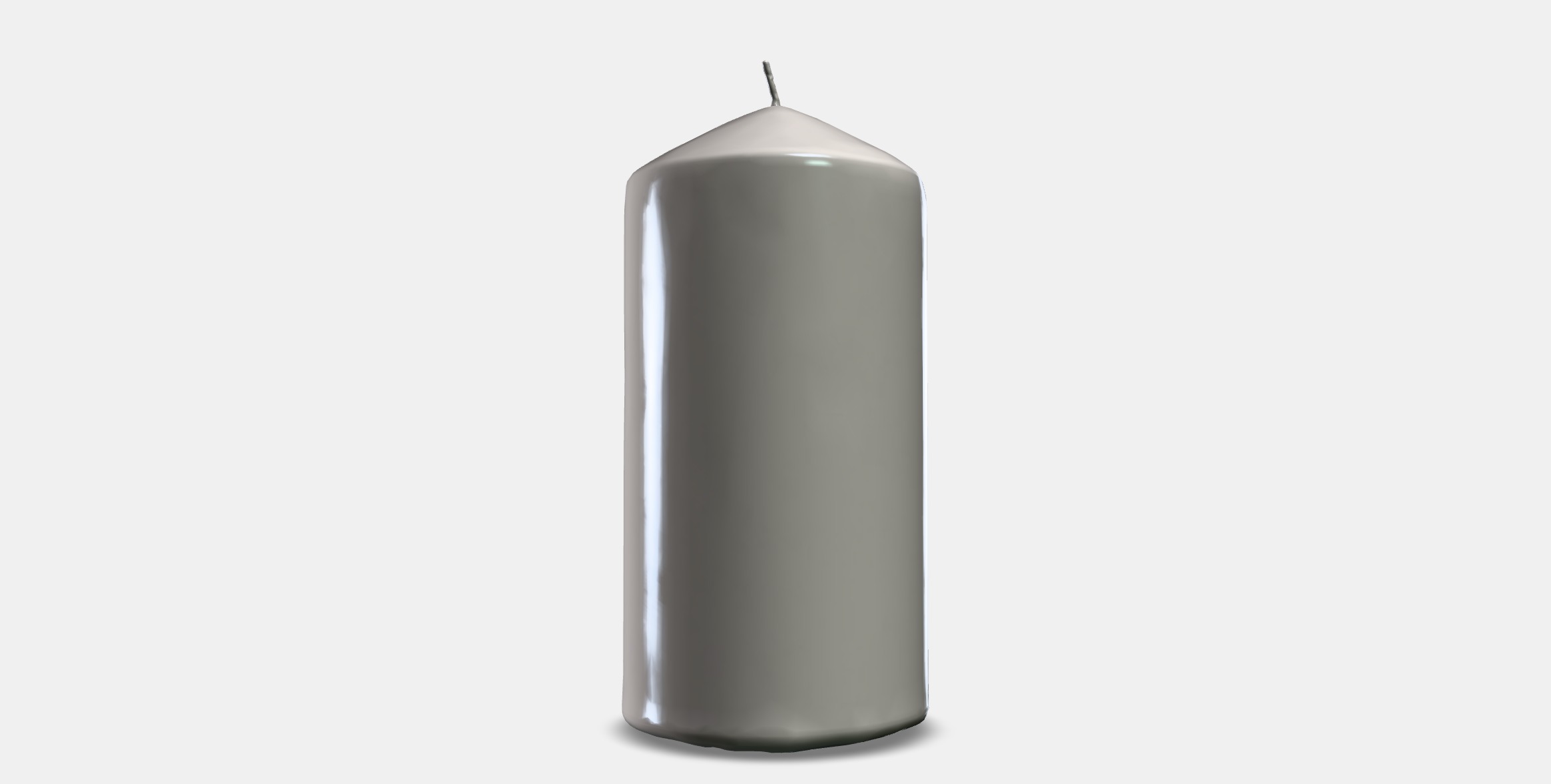 DAGLIGEN Unscented pillar candle Low-poly 3D model_3