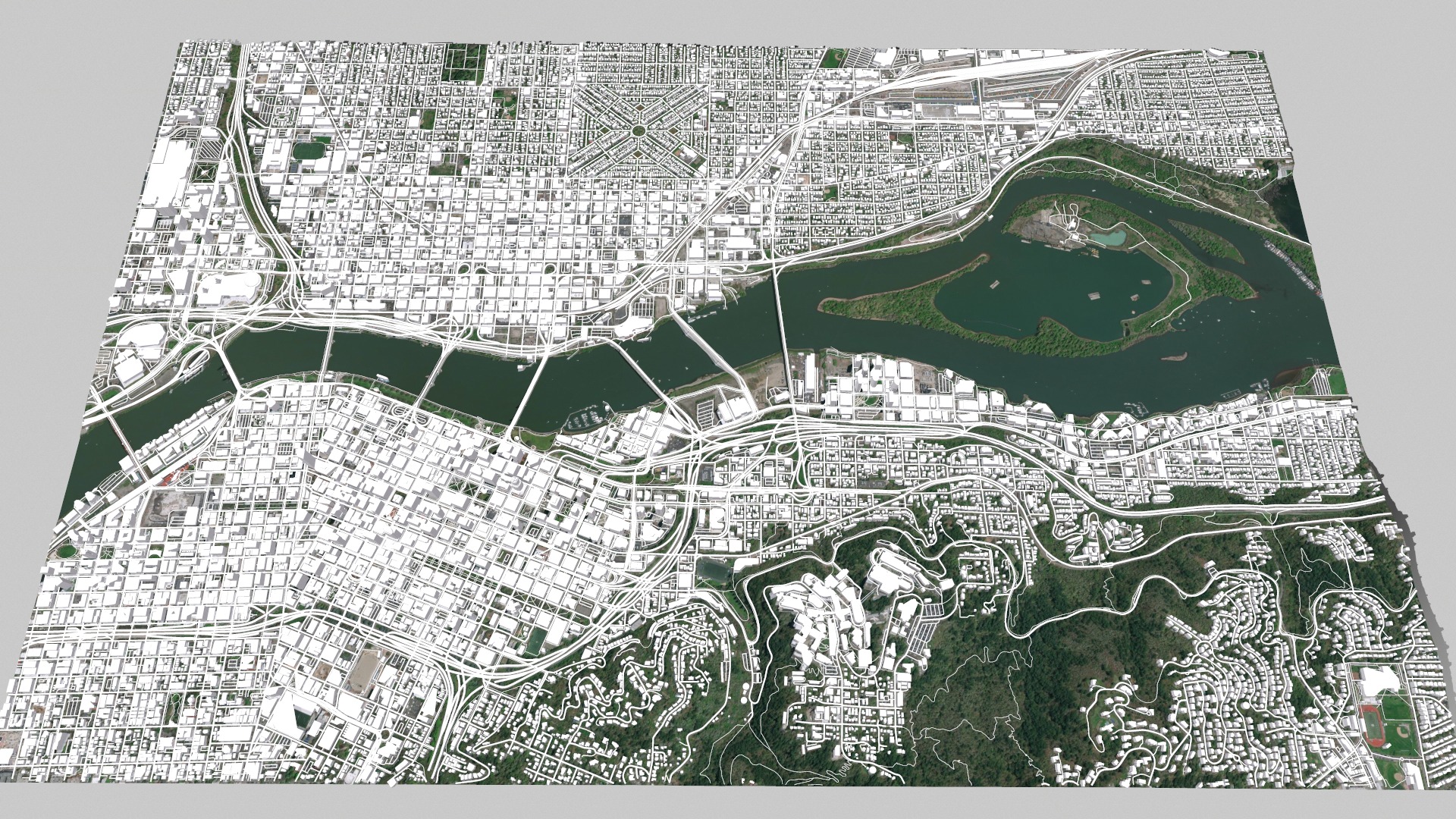 Cityscape Portland Oregon USA 3D model_2