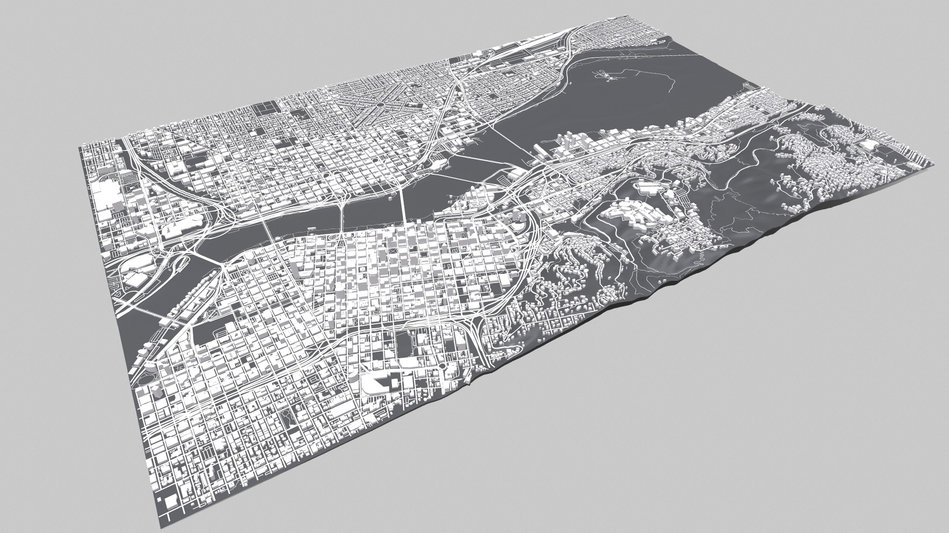 Cityscape Portland Oregon USA 3D model_12