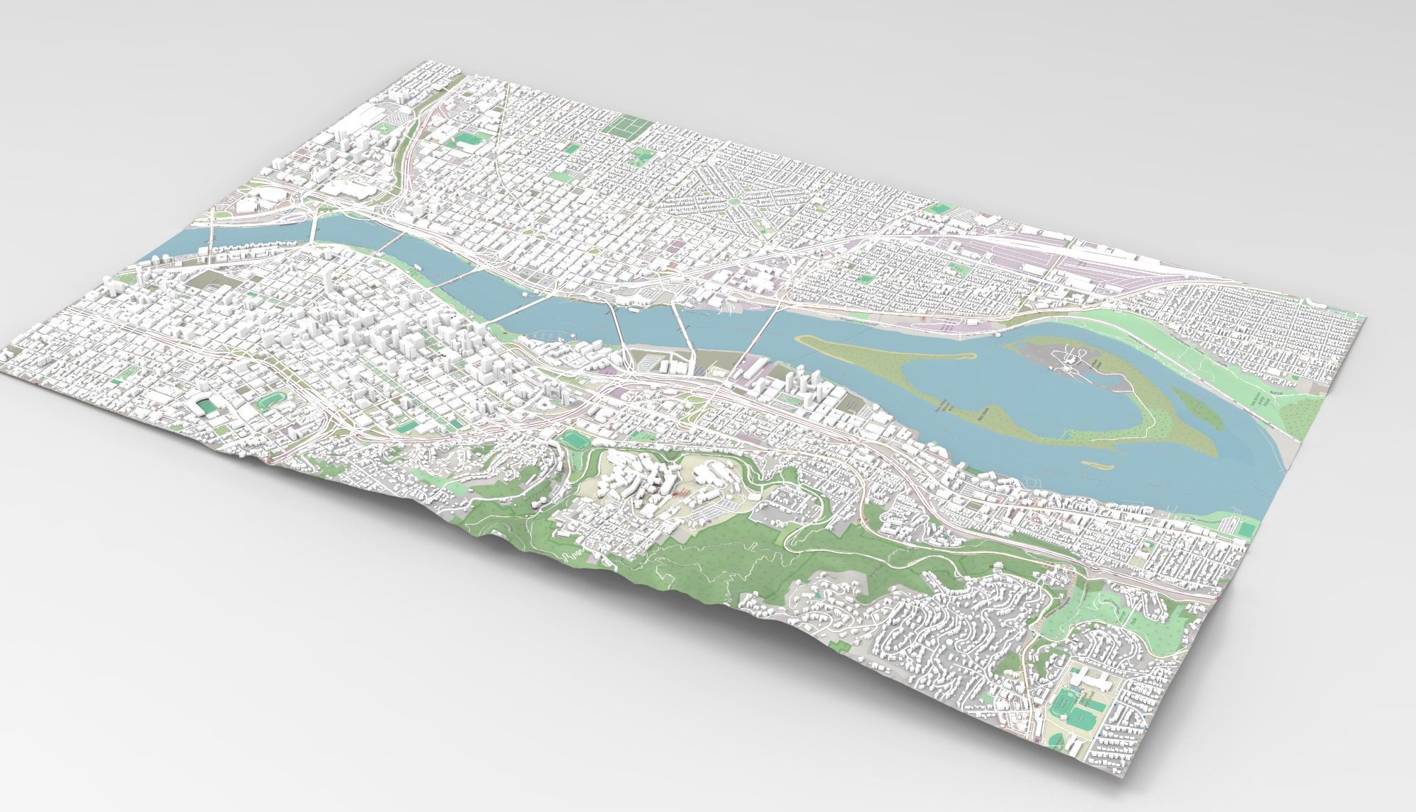 Cityscape Portland Oregon USA 3D model_5