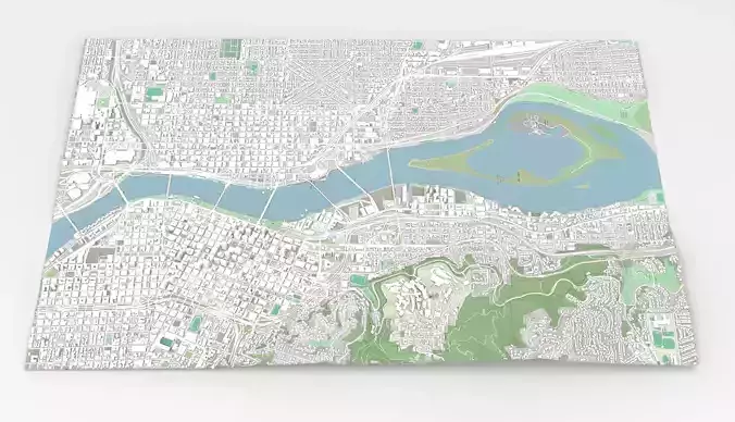 Cityscape Portland Oregon USA 3D model