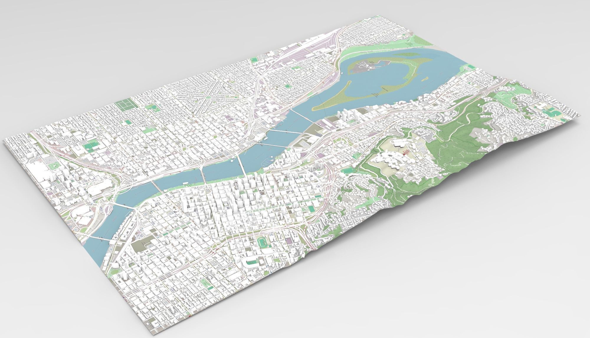 Cityscape Portland Oregon USA 3D model_13