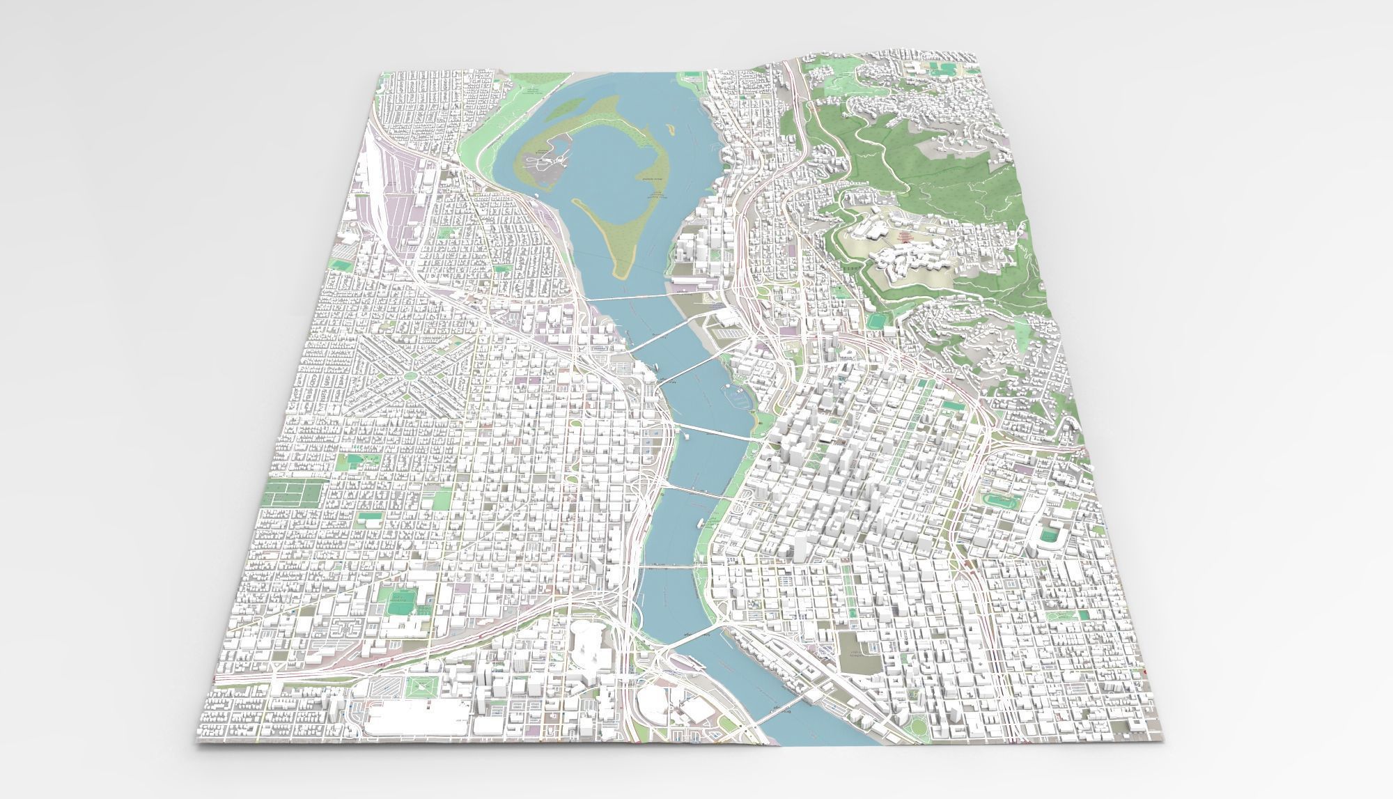 Cityscape Portland Oregon USA 3D model_11